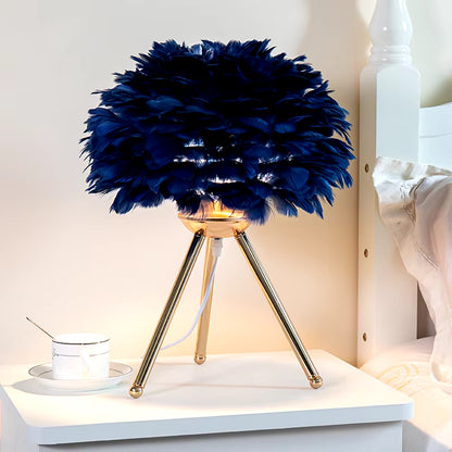 Feather Bedroom Lamp Modern Bedside, Living Room,Coffee Shop Decoration