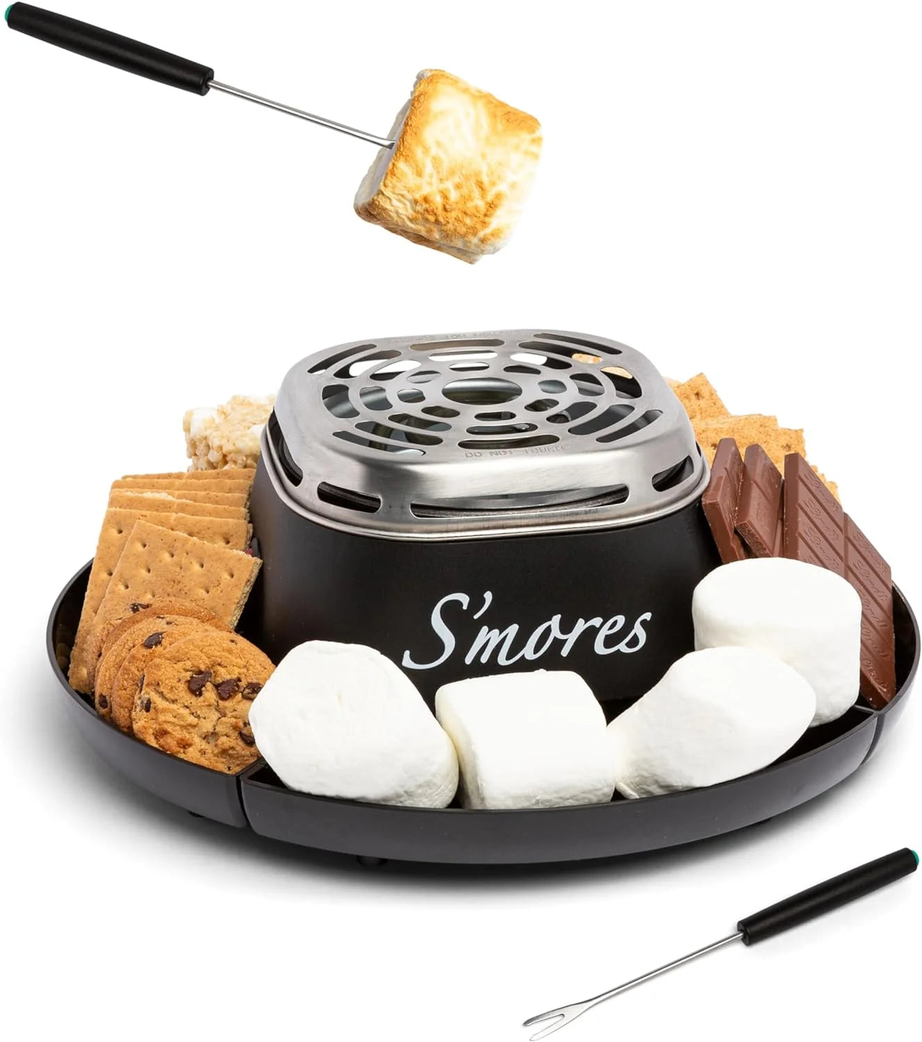 Indoor Electric S'mores Maker with Four Marshmallow Roasting Forks