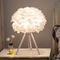 Feather Bedroom Lamp Modern Bedside, Living Room,Coffee Shop Decoration