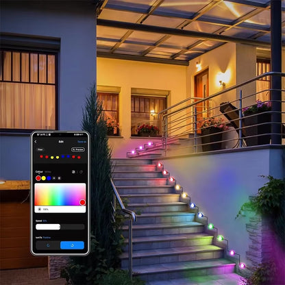 Permanent house christmas lights kit -  Waterproof String with Remote App, DIY Music Sync, and Timer