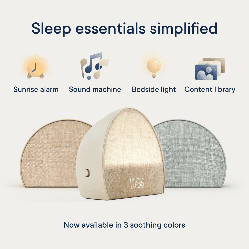 Restore2 Sunrise Alarm Clock, Sound Machineー Your Bedside Sleep Guide, White Noise, Custom Sleep Routines, Dimmable Clock, Deep Sleep, Wake up Rested