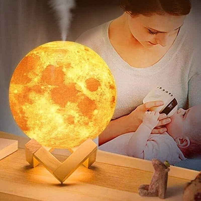 Moon Lamp Aroma Essential Oil Diffuser LED Night Light Planetary Mist Humidifier