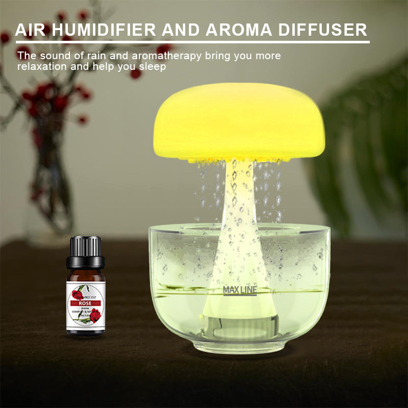 Jellyfish Raindrop Ultrasonic Humidifier with Seven-Color Ambient Lighting