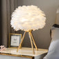 Feather Bedroom Lamp Modern Bedside, Living Room,Coffee Shop Decoration