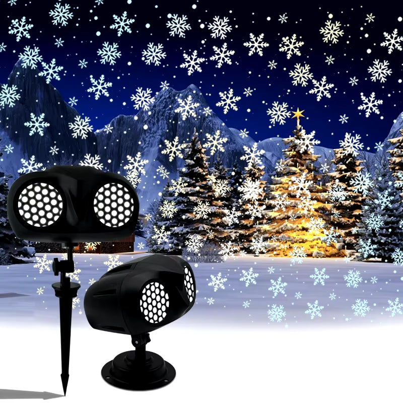 Waterproof Snowflake Outdoor Projection Christmas Lights - Holiday Garden Lamp