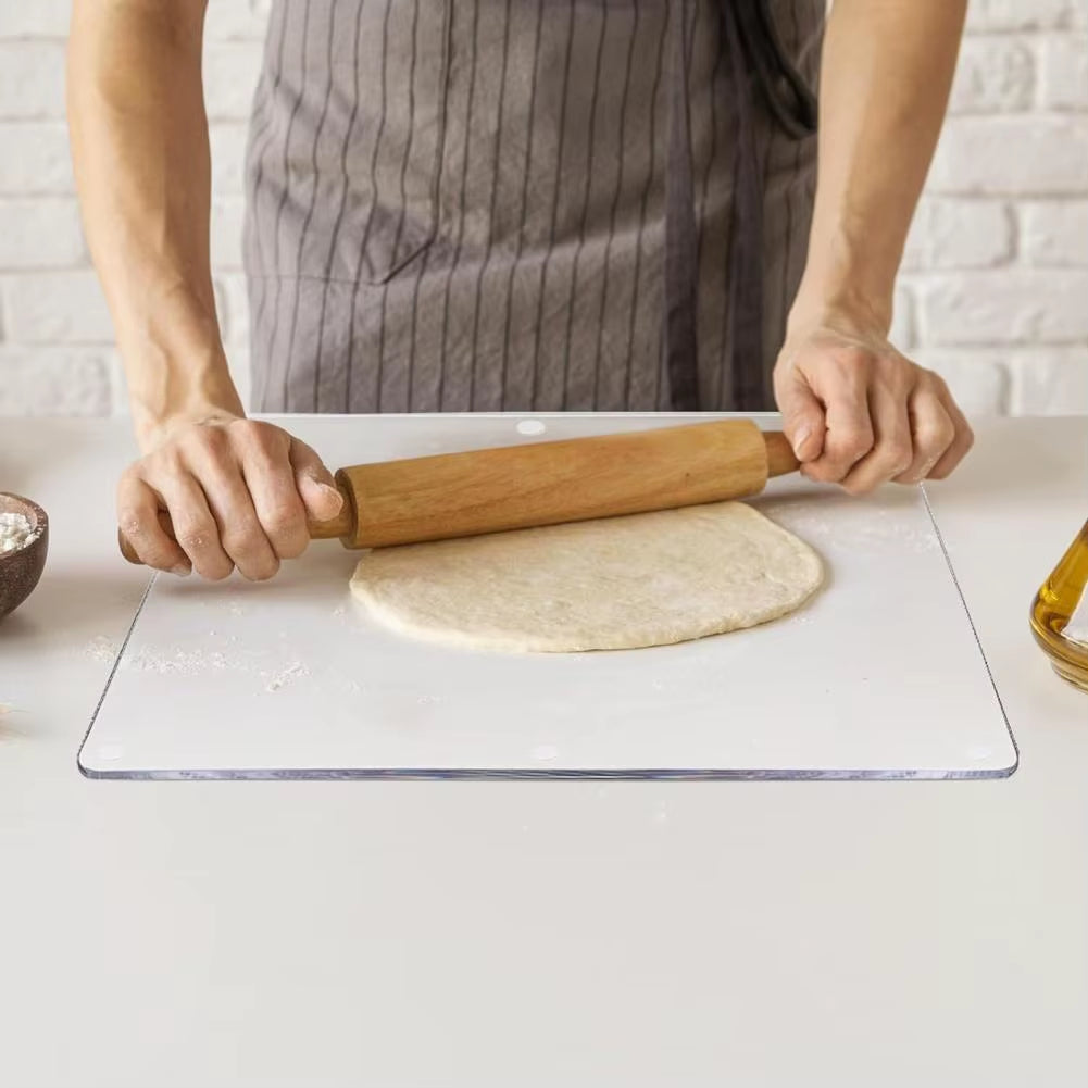 Acrylic Cutting Board with Non-Slip Base - Transparent Kitchen Countertop