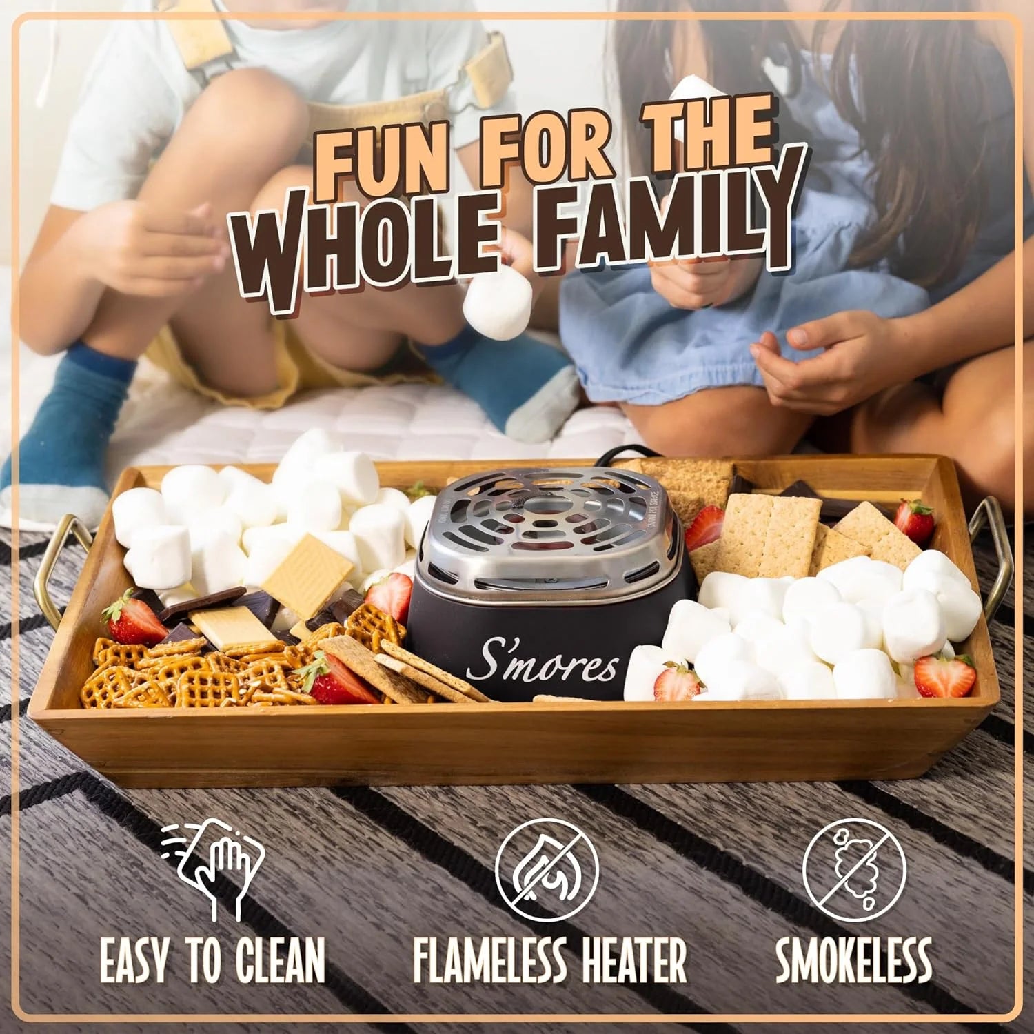 Indoor Electric S'mores Maker with Four Marshmallow Roasting Forks