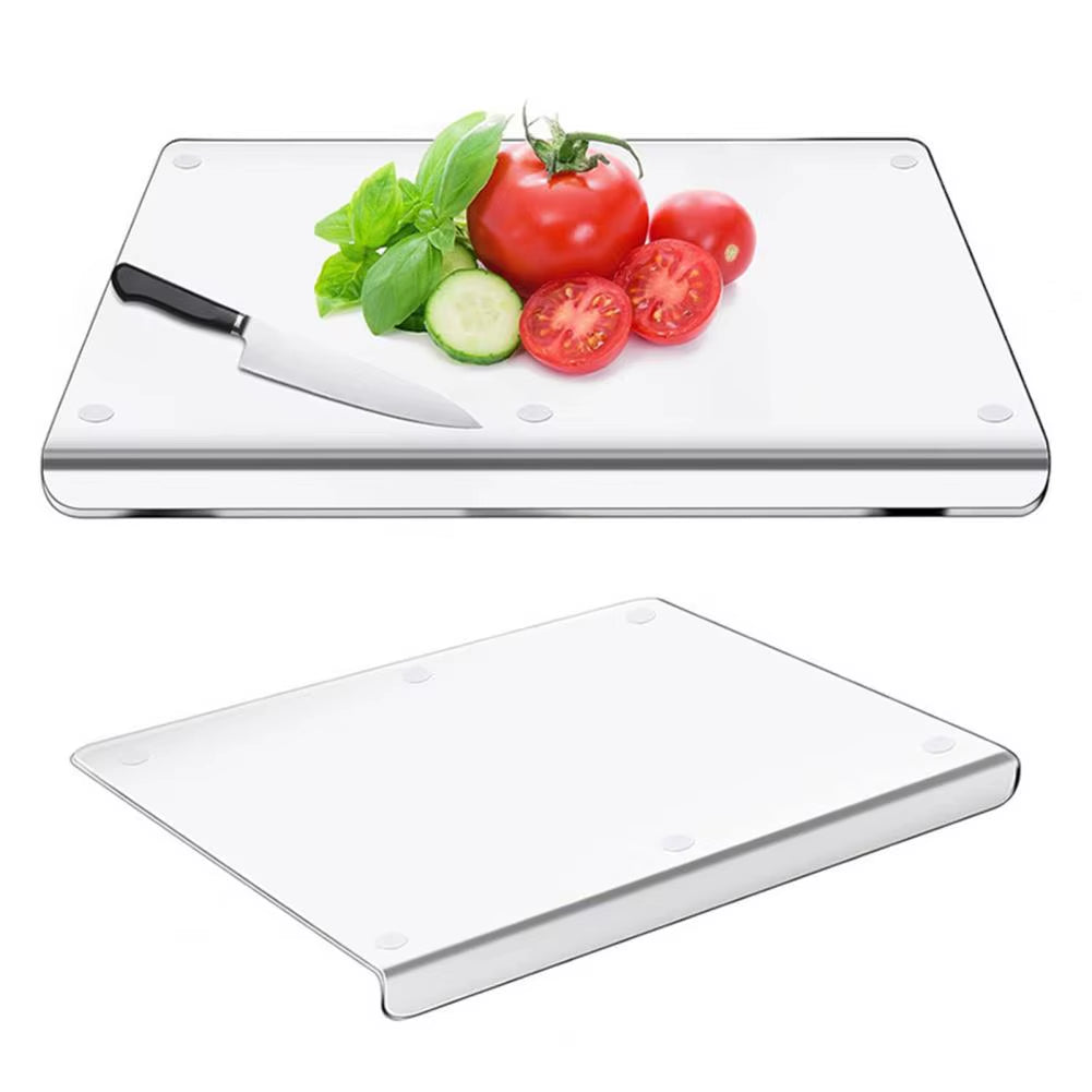 Acrylic Cutting Board with Non-Slip Base - Transparent Kitchen Countertop